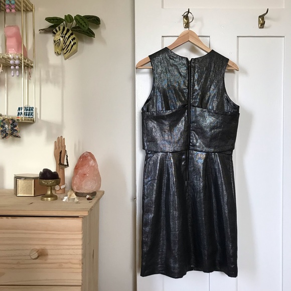 Rachel Antonoff Metallic Bow Front Sheath Dress - Picture 7 of 8